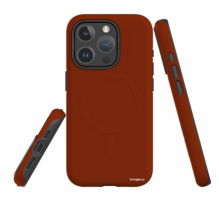 Soft Layer Texture Comfort Finish iPhone MagSafe Tough Case -  Auckland Brown