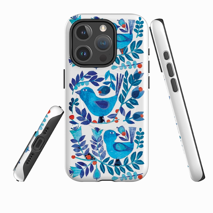 Light Touch iPhone MagSafe Tough Case - Scandi Birds By Tracey English
