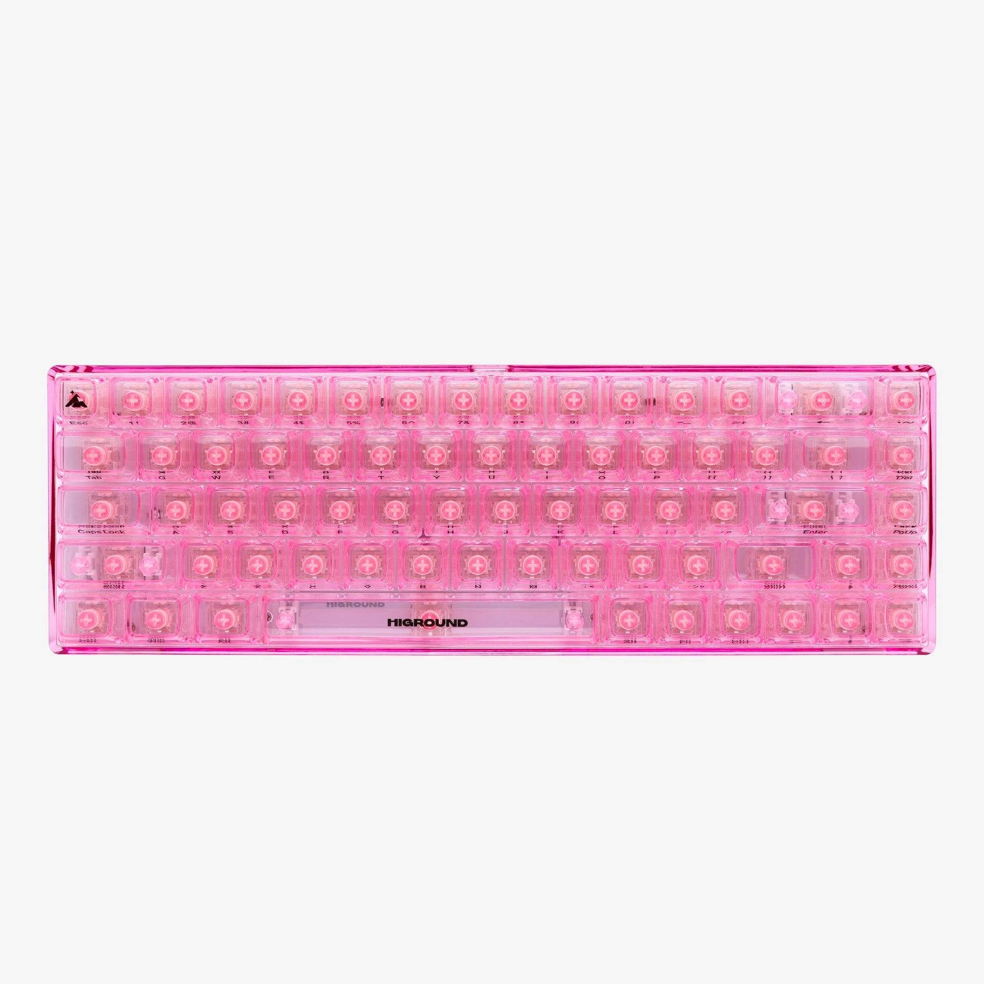 CLEAR ROSE QUARTZ Basecamp 65 Keyboard (Honey V2 Switch) Cherry Profile RGB Customization