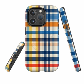 iPhone MagSafe Tough Case - Barcelona Gingham Subtle Texture