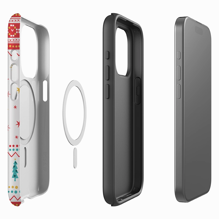 Premium Surface Texture iPhone MagSafe Tough Case - Deer And Robin By Ali Brookes