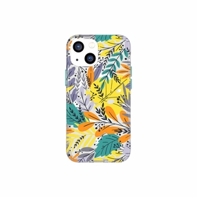 EvoArt - Apple iPhone 13 Mini Case MagSafe Compatible - Green Leaf Minimal Feature easy installation