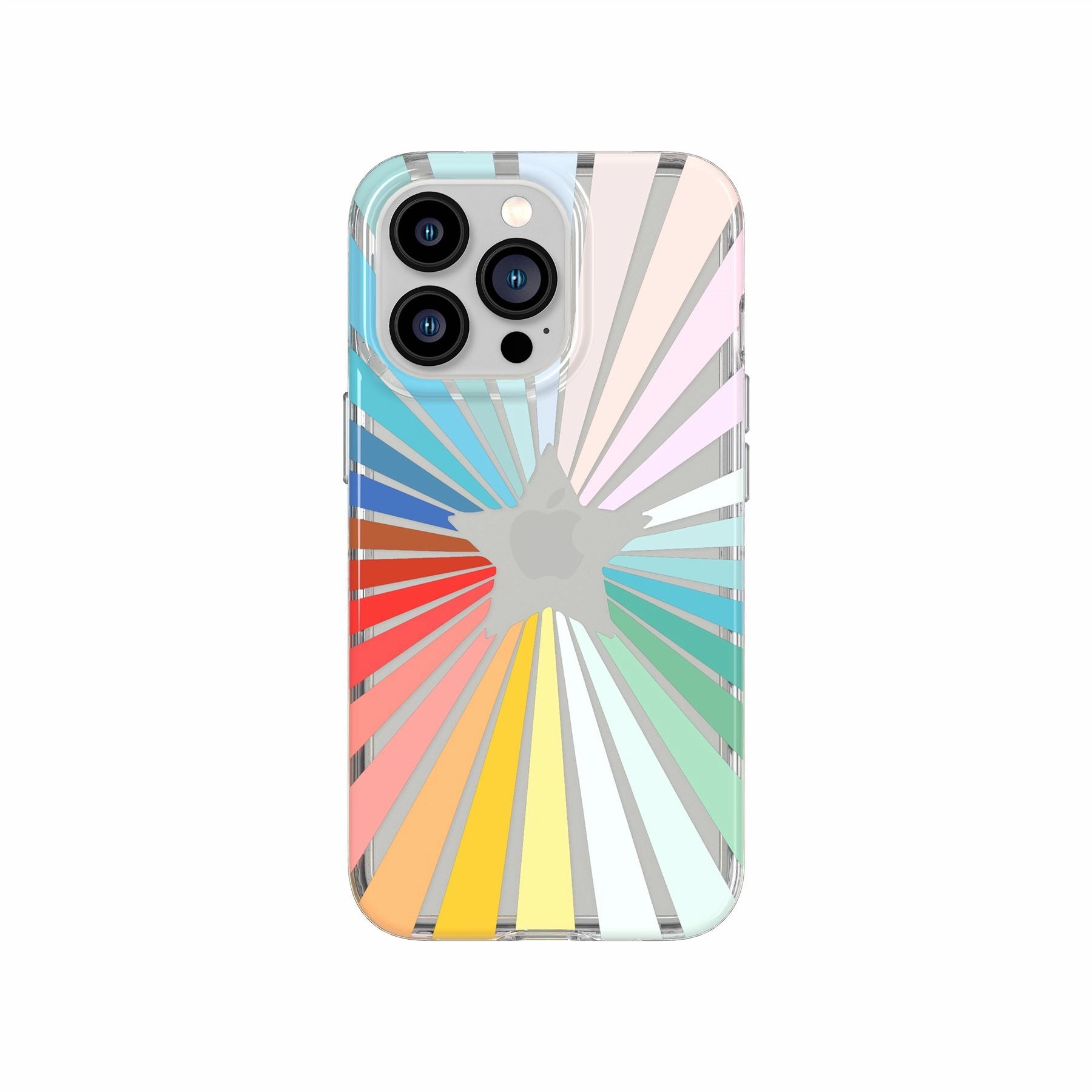 EvoArt - Apple iPhone 13 Pro Case - Rainbow Sunburst Strong Frame