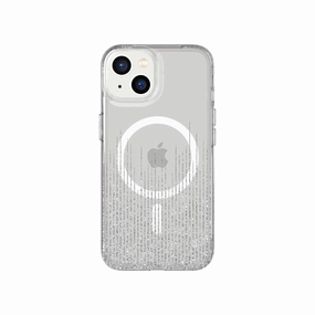 Flexible Material Minimal Look EvoArt - Apple iPhone 16e/14 Case MagSafe Compatible - Sparkle Rain