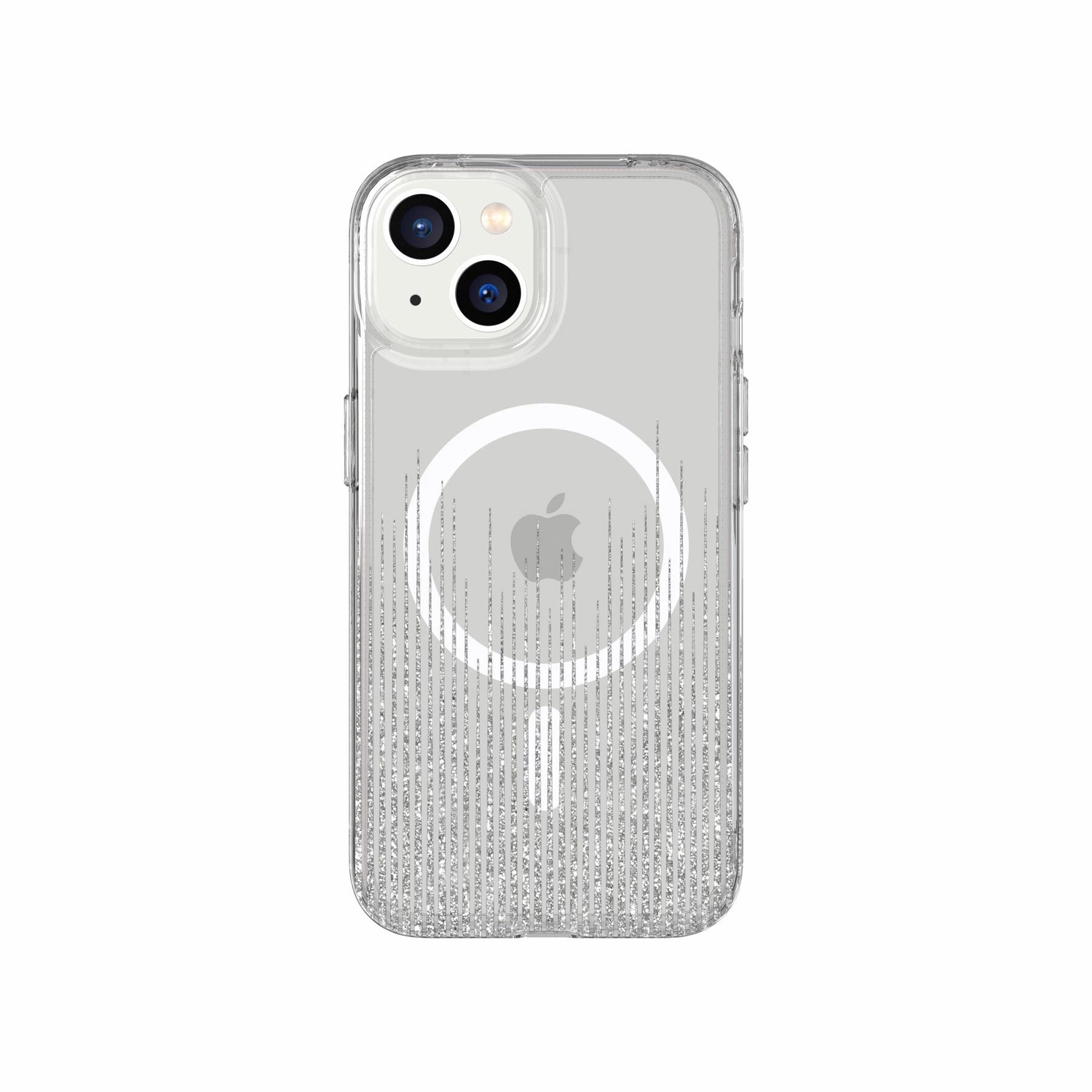 Flexible Material Minimal Look EvoArt - Apple iPhone 16e/14 Case MagSafe Compatible - Sparkle Rain
