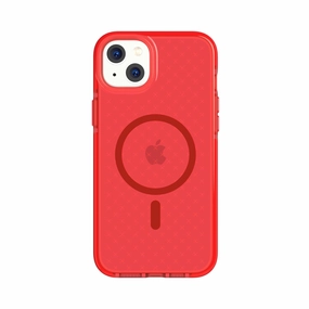 EvoCheck - Apple iPhone 14 Plus Case MagSafe Compatible - Red Protective barrier Glossy Texture Layer