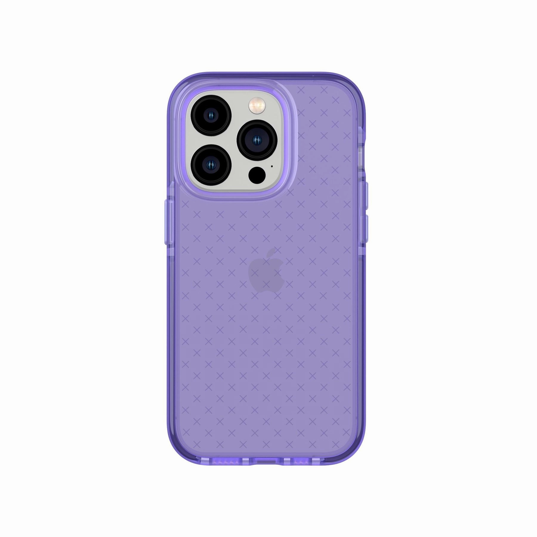 Polished Texture Soft Pattern Layer EvoCheck - Apple iPhone 14 Pro Case - Wondrous Purple