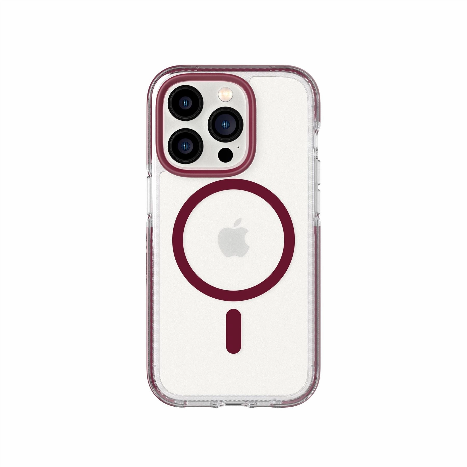 Color Gradient Smooth Pattern Design EvoCrystal - Apple iPhone 14 Pro Case MagSafe Compatible - Burgundy