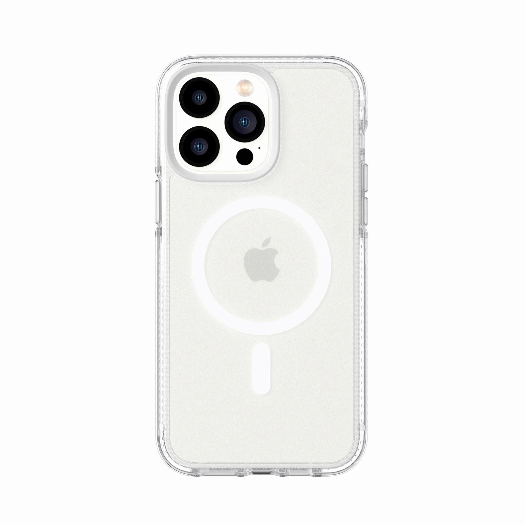 EvoCrystal - Apple iPhone 14 Pro Max Case MagSafe Compatible - White Matte Layer Compact Frame
