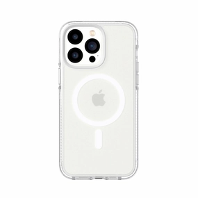 EvoCrystal - Apple iPhone 14 Pro Max Case MagSafe Compatible - White Matte Layer Compact Frame