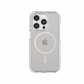 Compact Shape Soft Surface Design EvoCrystal - Apple iPhone 15 Pro Case MagSafe Compatible - White Titanium