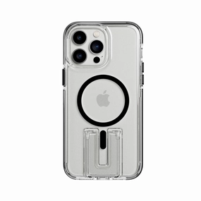 EvoCrystal Kick - Apple iPhone 14 Pro Max Case MagSafe Compatible - Clear Black TPU Material