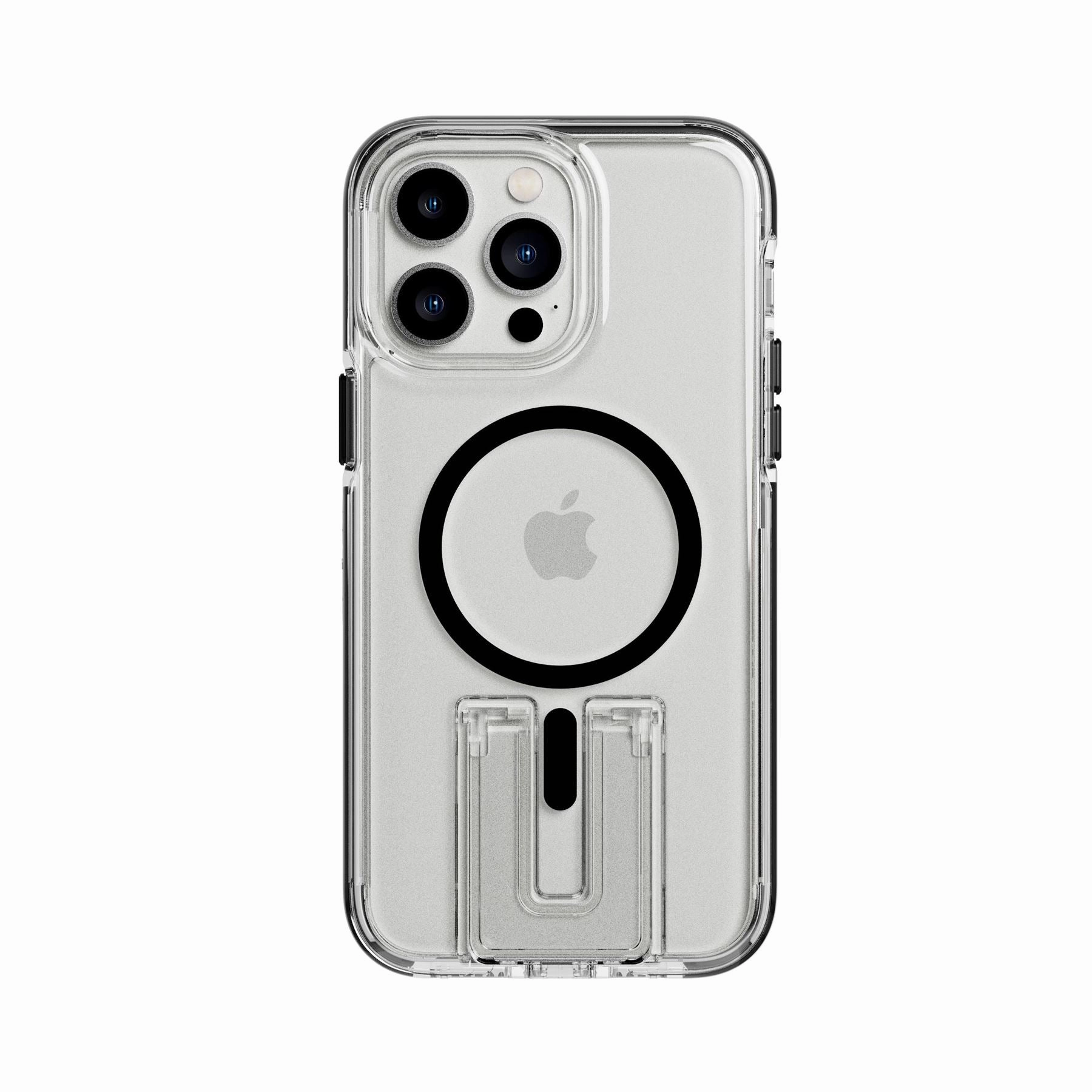 EvoCrystal Kick - Apple iPhone 14 Pro Max Case MagSafe Compatible - Clear Black TPU Material