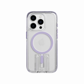 Strong protection Minimal Build Texture EvoCrystal Kick - Apple iPhone 15 Pro Case MagSafe Compatible - Lilac