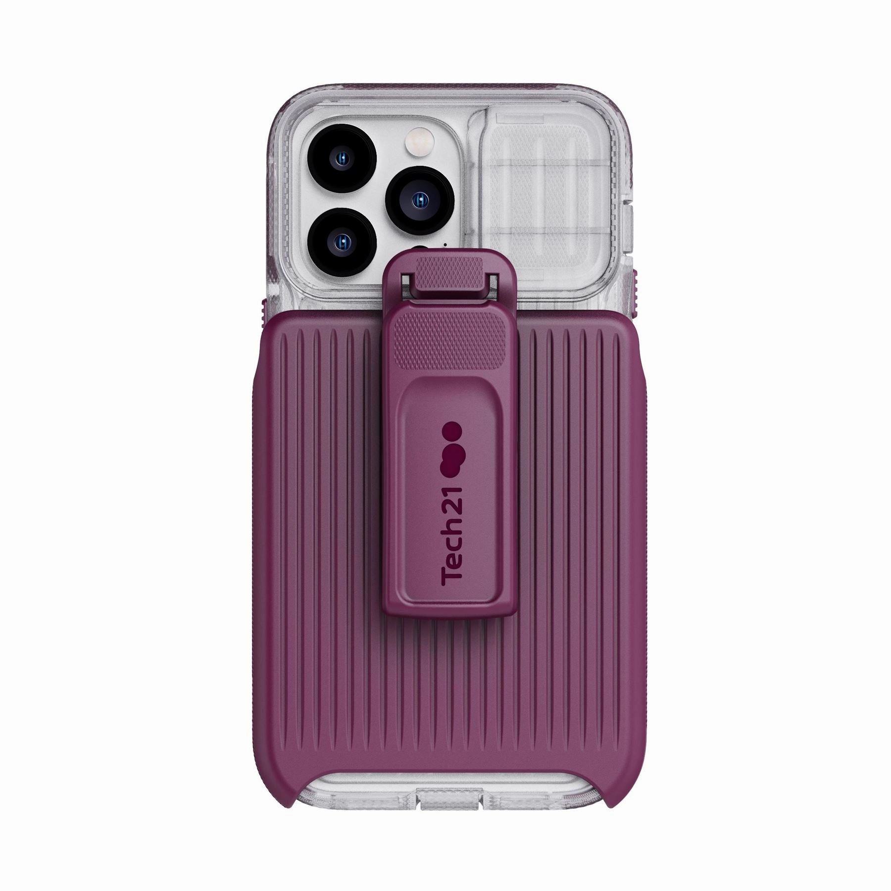 Stylish Texture EvoMax - Apple iPhone 14 Pro Max Case MagSafe Compatible - Frosted Purple