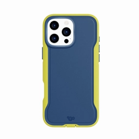 EvoPro - Apple iPhone 16 Pro Max Case MagSafe Compatible - Navy/Yellow Matte Surface