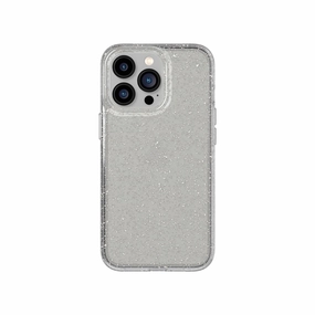EvoSparkle - Apple iPhone 13 Pro Case - Silver Lightweight texture