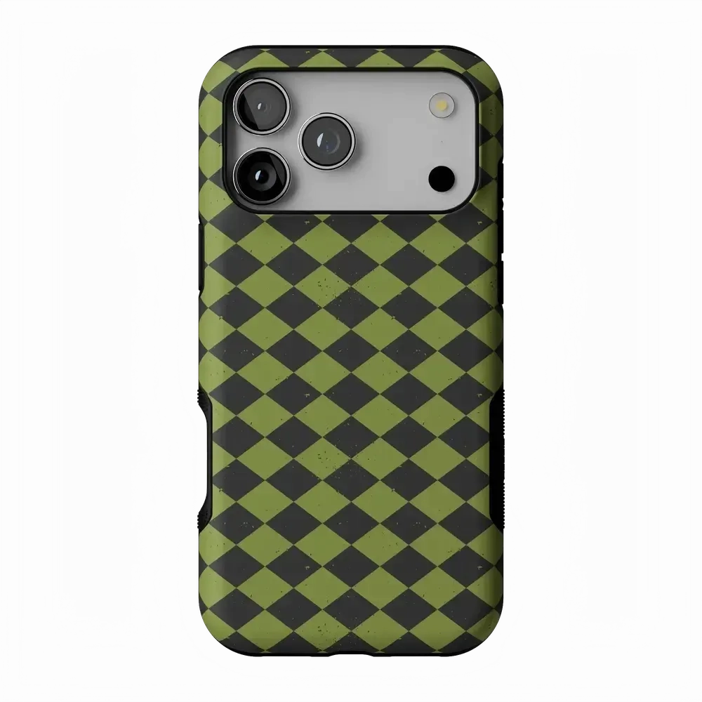 Flexible structure Tactile Buttons Wicked Hex | Green Checkered Case