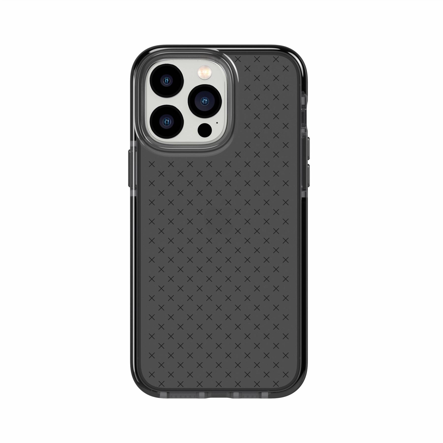 Protective Frame Design Luxury Surface Layer EvoCheck - Apple iPhone 14 Pro Max Case - Smokey/Black
