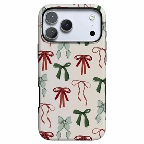 Hybrid Pattern Texture Smooth Form Festive Girlie | Holiday Bows Case