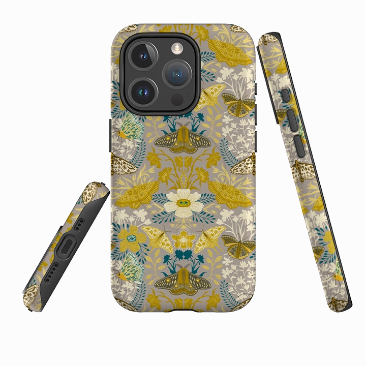 Comfort Edge Layer iPhone MagSafe Tough Case -  Moths By Nina Pace