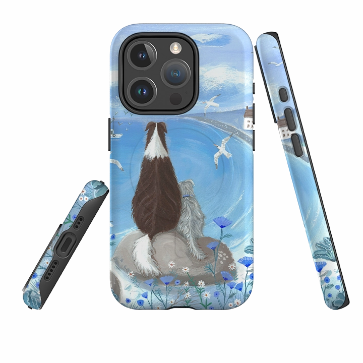 Flexible Shell iPhone MagSafe Tough Case - Beach Dog By Mary Stubberfield