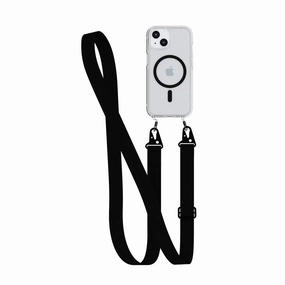 Minimal Detail Texture Modern Detail FlexQuartz - Apple iPhone 16e/15 Case MagSafe Compatible with Cross-Body- Black