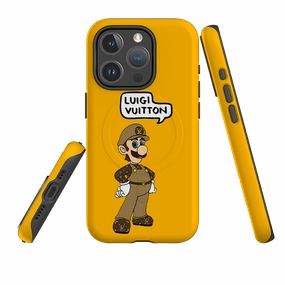 Durable Edge Texture Textured Grip iPhone MagSafe Tough Case - Luigi Vuitton Honey By Angelica Hicks
