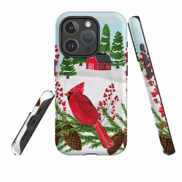 iPhone MagSafe Tough Case - Countryside Christmas By Abby Jacobs Matte Texture
