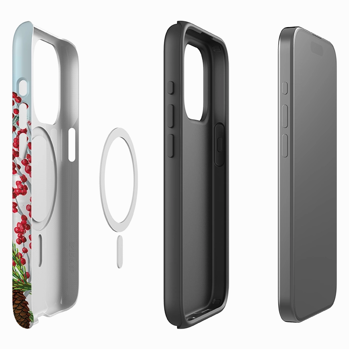 iPhone MagSafe Tough Case - Countryside Christmas By Abby Jacobs Slim Edge Smooth Finish Touch