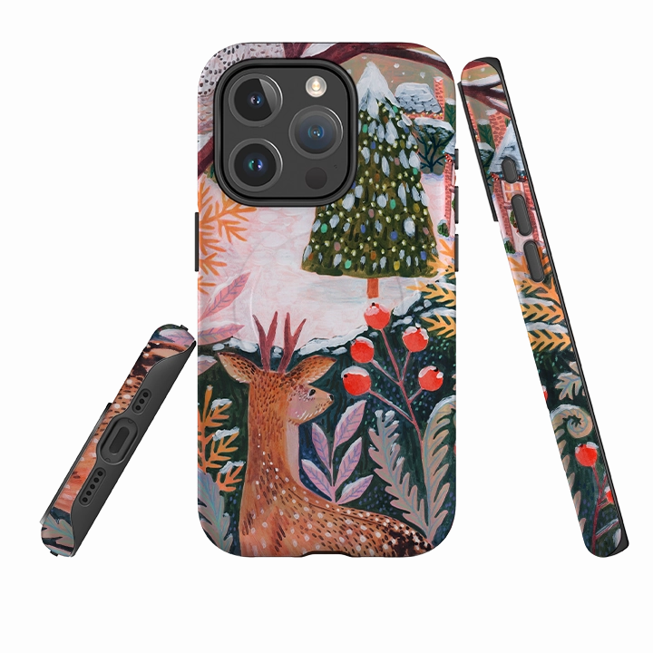 Ergonomic grip iPhone MagSafe Tough Case -  Deer By Lee Foster Wilson