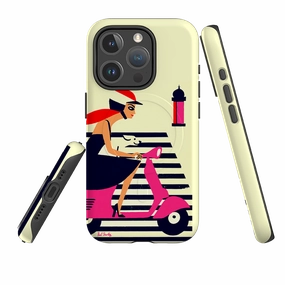 Elegant Edge iPhone MagSafe Tough Case -  Vespa Parisienne By Paul Thurlby