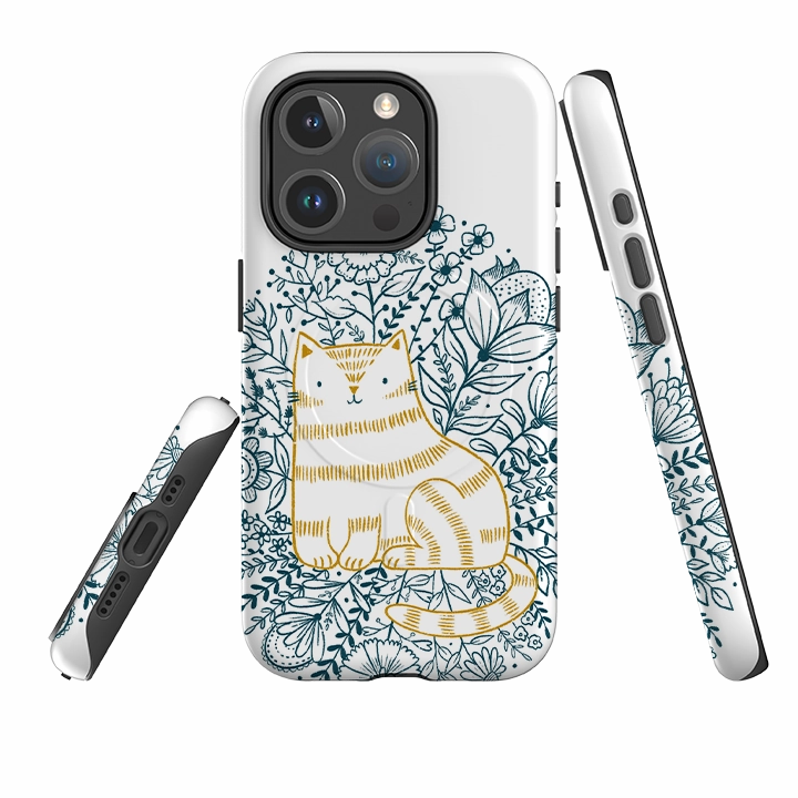 iPhone MagSafe Tough Case -  Cat Design By Suzy Taylor Smooth Form