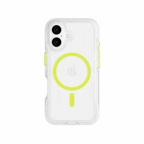 Comfort Shape Protective barrier FlexPro - Apple iPhone 16 Case MagSafe Compatible  - Neon Green Glow in the Dark