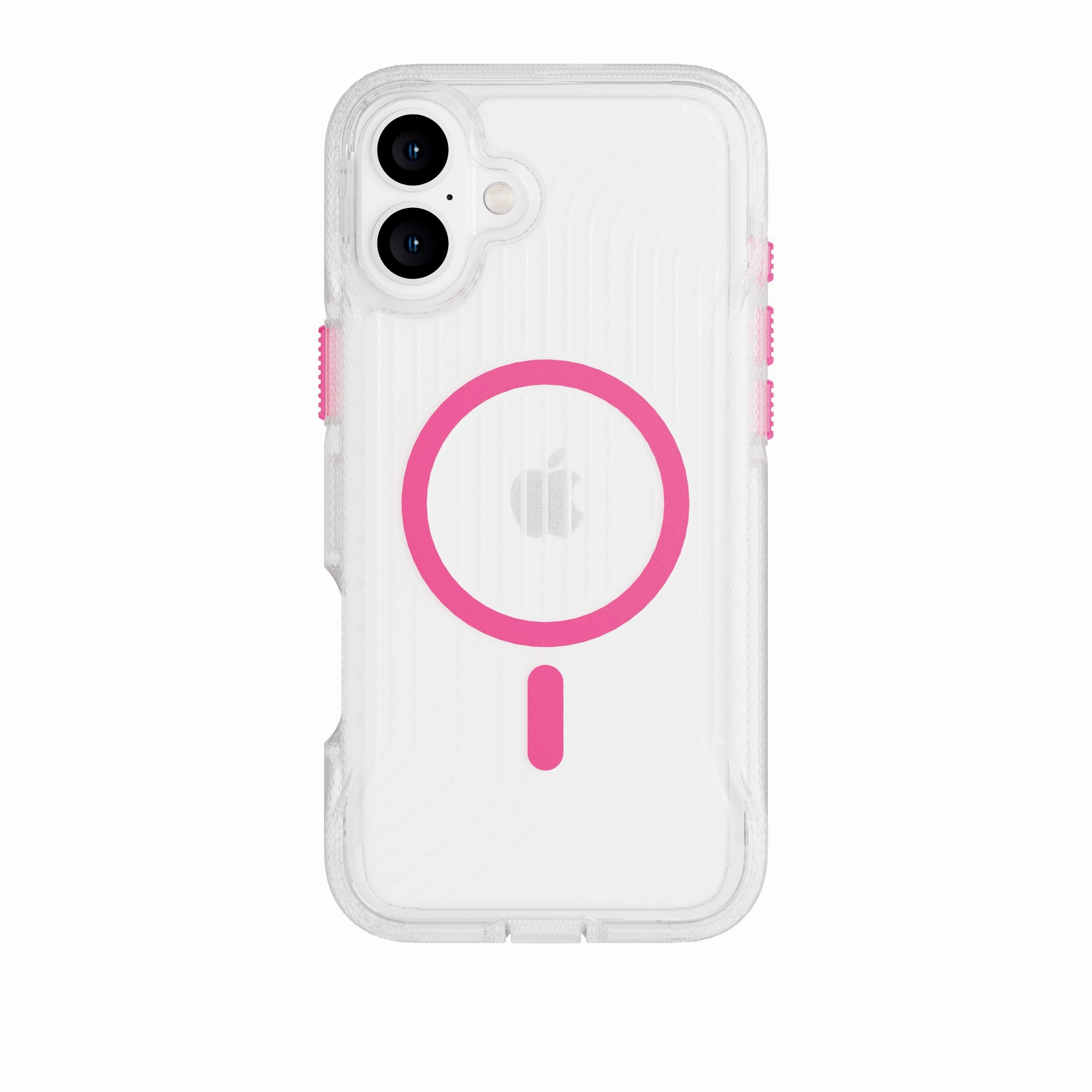 FlexPro - Apple iPhone 16 Plus Case MagSafe Compatible - Neon Pink/Orange Glow in the Dark Refined Look