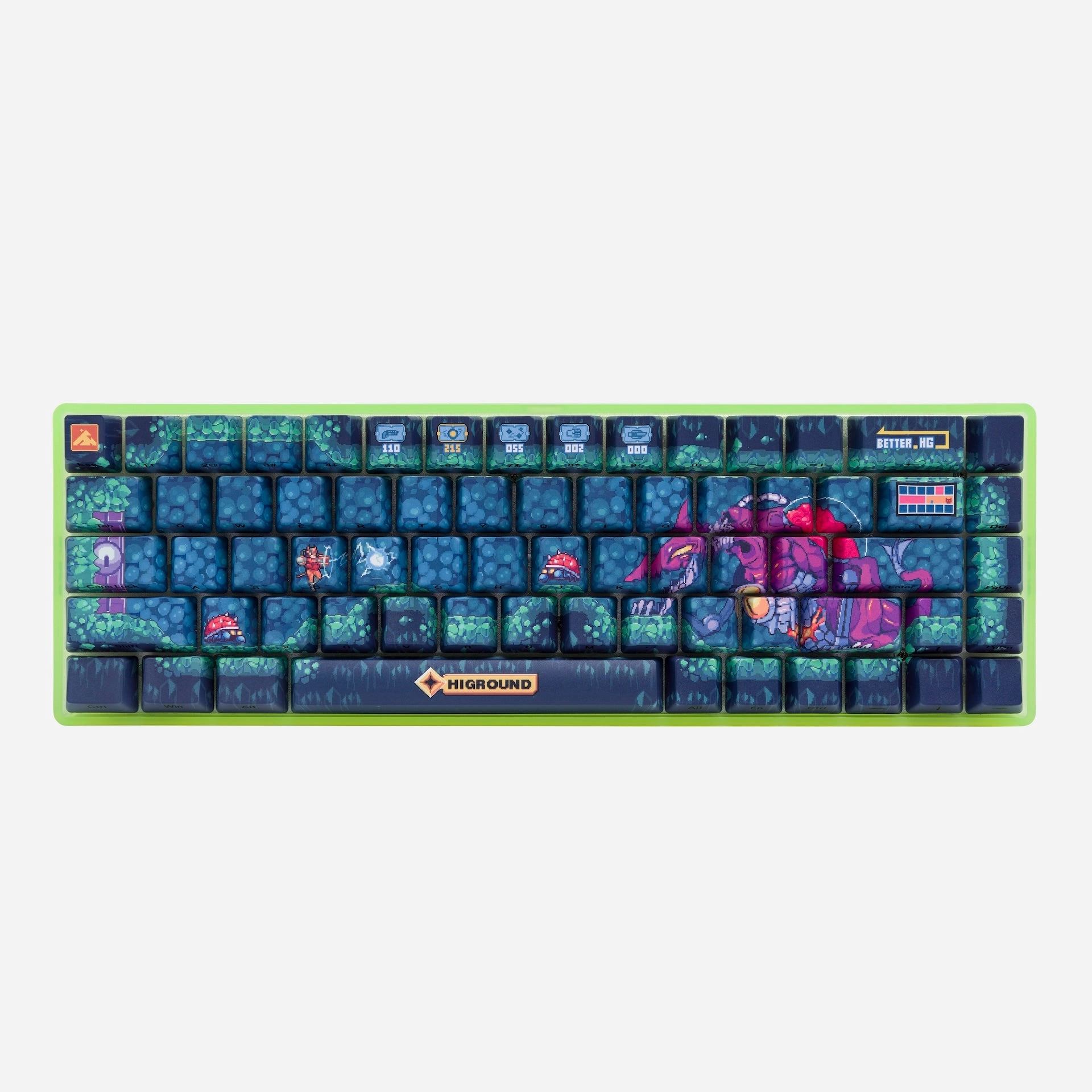 Gaming Desk Setup Essential Kit Ergo Split Layout Epic of Higround 3 Basecamp 65  Keyboard - Subspace