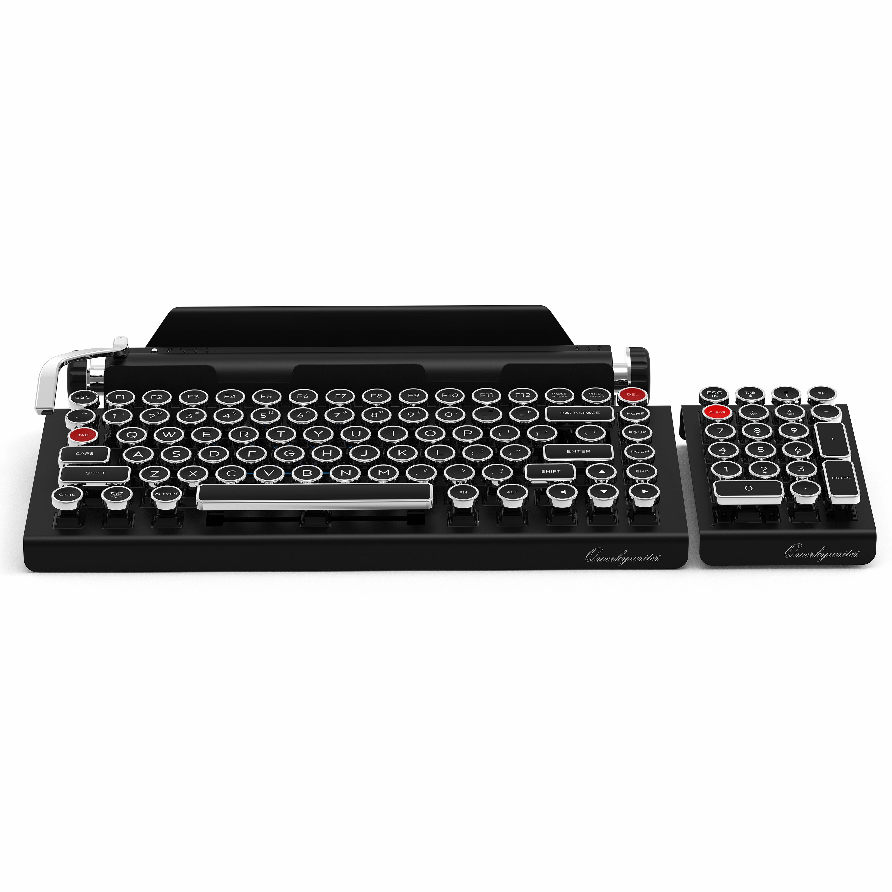 BUNDLE BLACK CHROME QWERKYWRITER?   NUMKEY NUMPAD   WRIST REST Braided Cable Setup Macro Configuration Setup