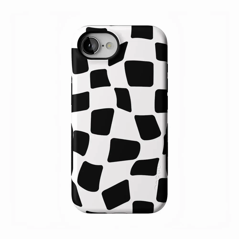 Soft Texture Funky Checkerboard | High Contrast Design Case