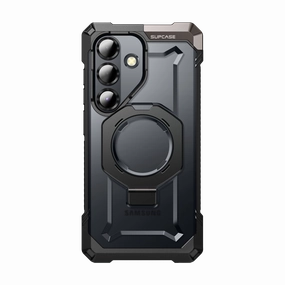 Flexible Edge Texture Smooth Layer Galaxy S25 UB Grip MagSafe Phone Case-Black