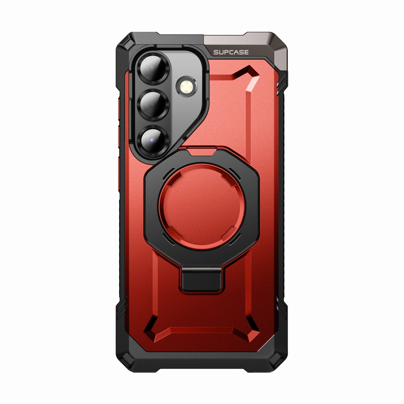 Galaxy S25 UB Grip MagSafe Phone Case-Metallic Red Durable Shell Bold Look