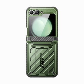 Durable Protection Layer Galaxy Z Flip7 FE Unicorn Beetle PRO Rugged Case with Belt Clip-Dark Green