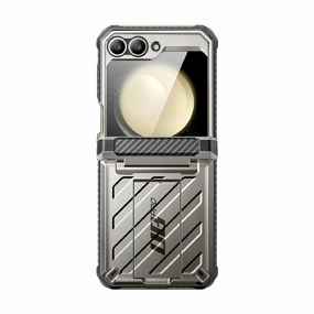 Flexible Grip Galaxy Z Flip7 FE Unicorn Beetle PRO Rugged Case with Belt Clip-Titan Gray