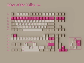 Portable Typing KEYKOBO LILIES OF THE VALLEY ABS DOUBLE-SHOT KEYCAP SET (Instock)