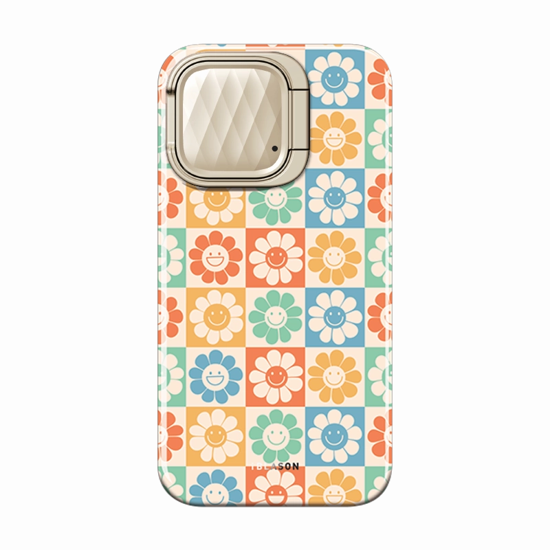 Ergonomic Feel Comfort Fit iPhone 15 Pro Cosmo Mag Case - Rainbow Daisies