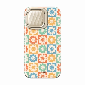 Ergonomic Feel Comfort Fit iPhone 15 Pro Cosmo Mag Case - Rainbow Daisies