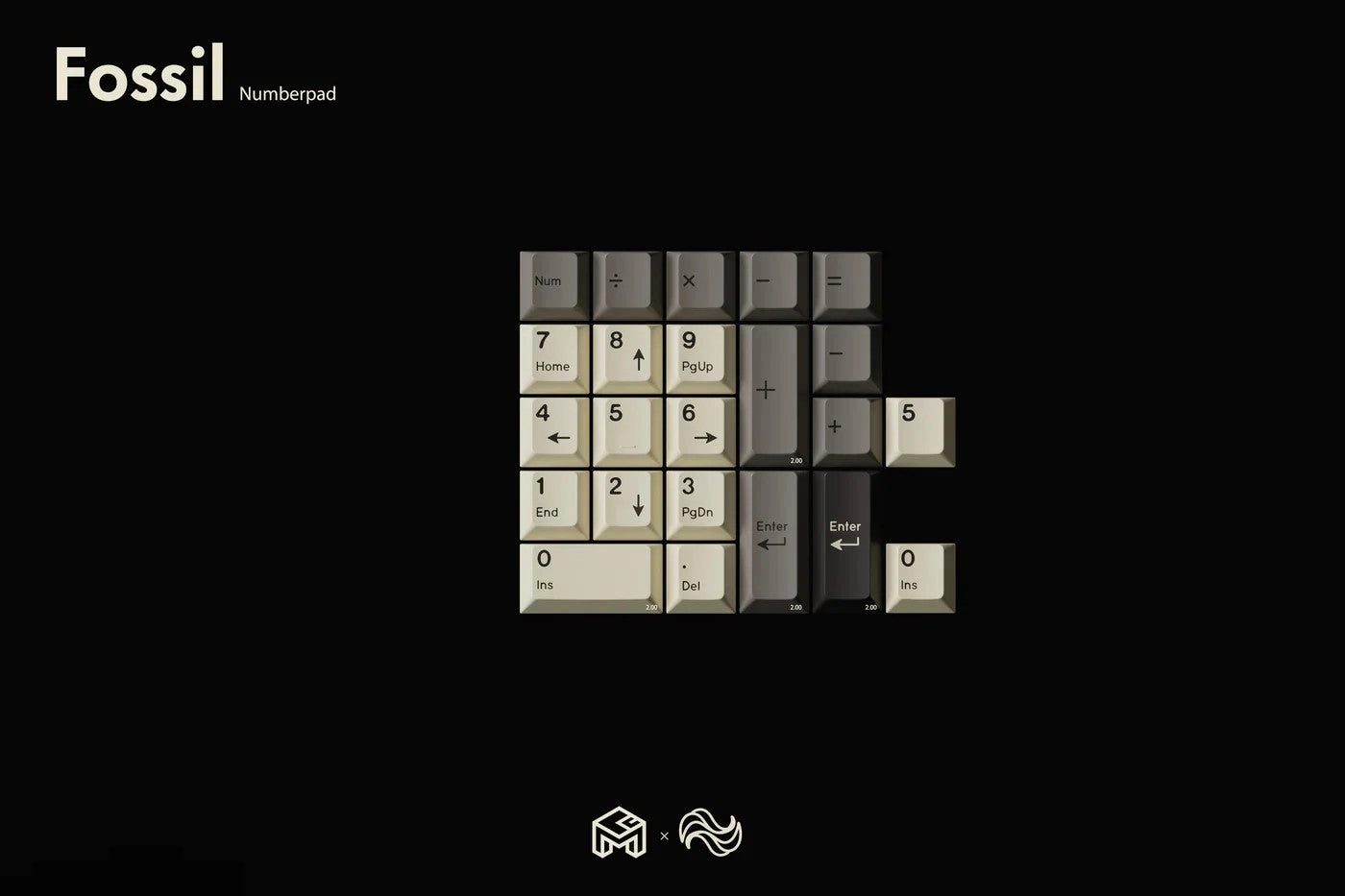 GoMaster Fossil PBT Dye Sublimation Cherry Profile Keycap Set High-End Typing