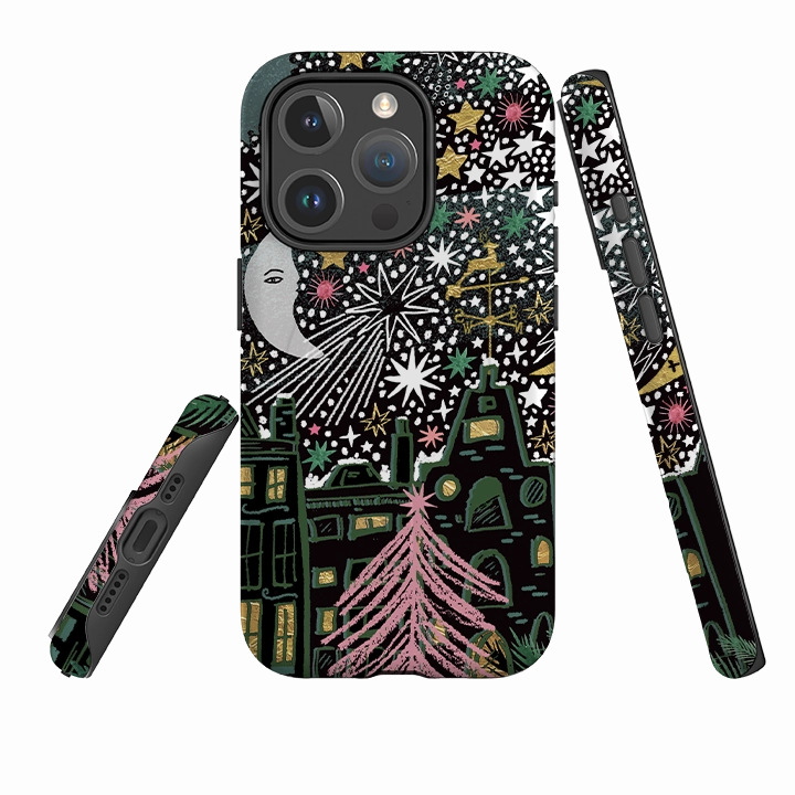 Smooth Protection Tight Fit iPhone MagSafe Tough Case - Night Before Xmas VI By Emma Frances Grant