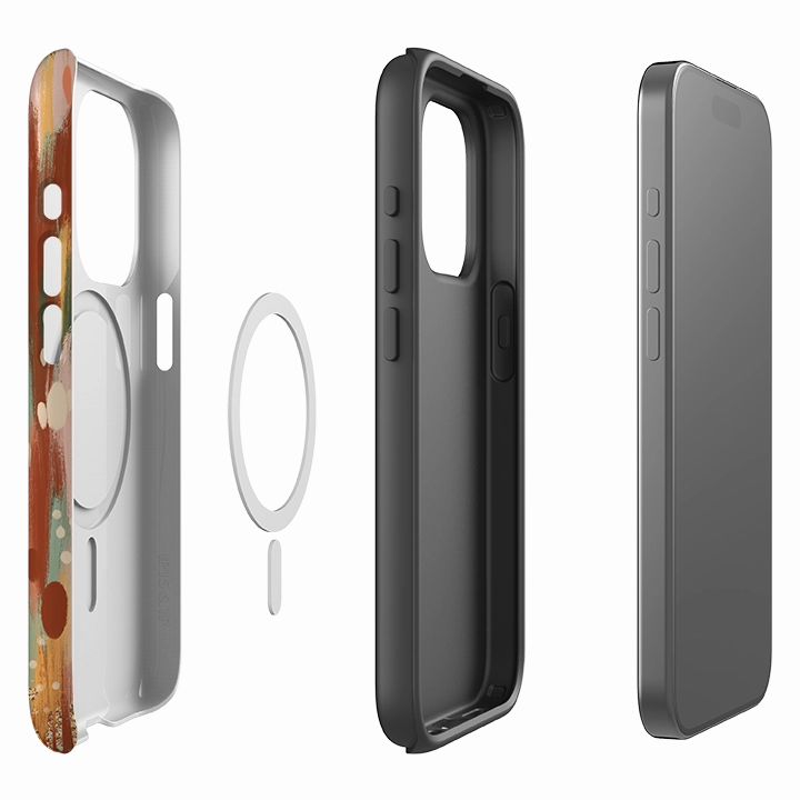 iPhone MagSafe Tough Case -  Autumn Drops Elegant Shield Rugged Surface Build