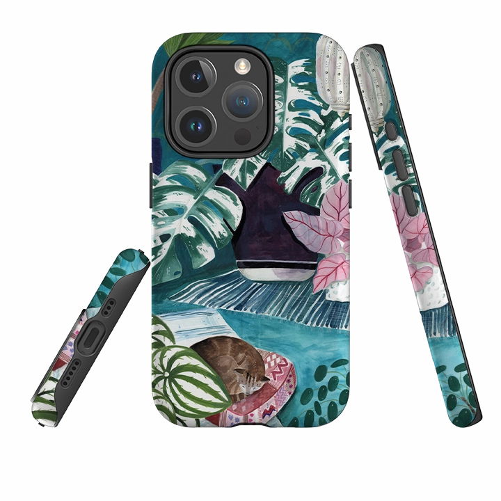 iPhone MagSafe Tough Case - Blue Interior By Bex Parkin Flexible Pattern Edge Cushion