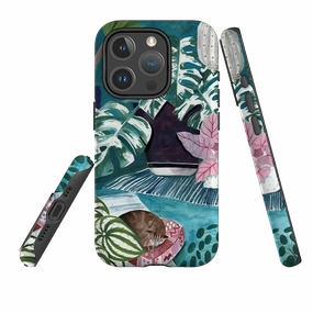 Drop Protection Luxury Surface iPhone MagSafe Tough Case - Blue Interior By Bex Parkin